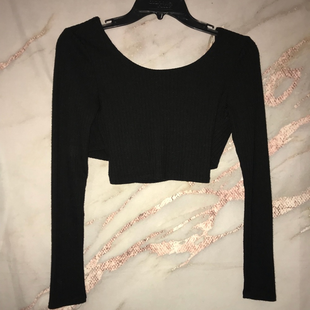 Black off Shoulder crop top